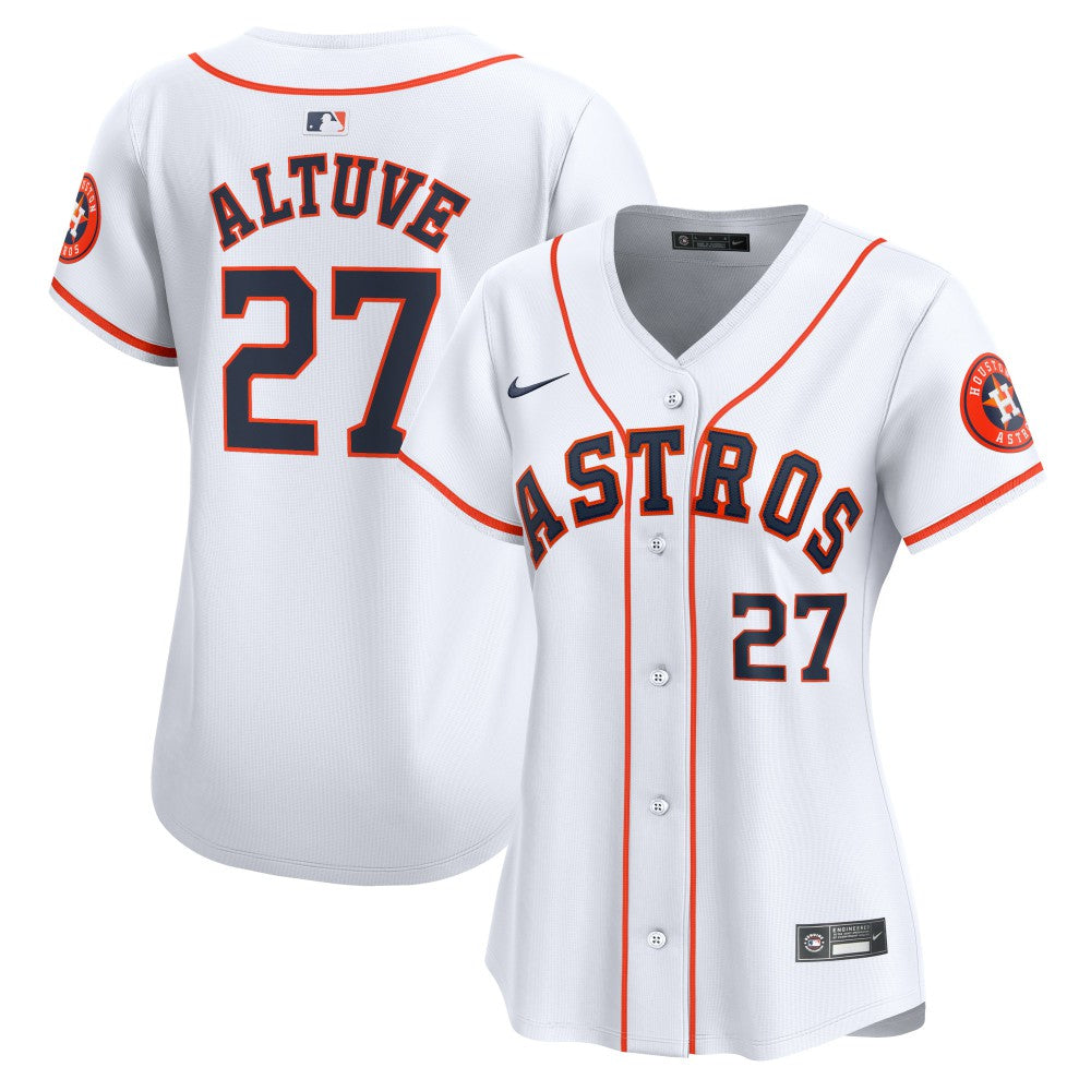 Jose Altuve Houston Astros Nike Women's Home Limited Player Jersey - MLB Jerseys