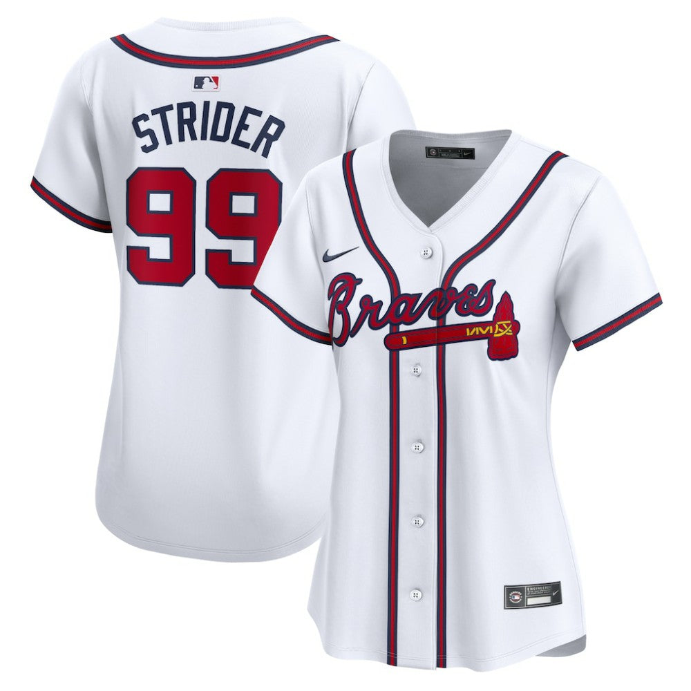 Spencer Strider Atlanta Braves Nike Women's  Home Limited Player Jersey - MLB Jerseys