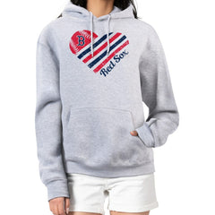 Boston Red Sox G-III 4Her by Carl Banks Women's Heart Fleece Pullover Hoodie - MLB Hoodies