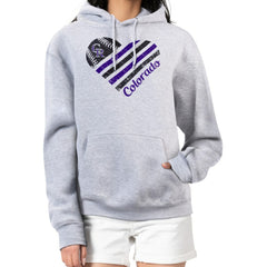 Colorado Rockies G-III 4Her by Carl Banks Women's Heart Fleece Pullover Hoodie - MLB Hoodies