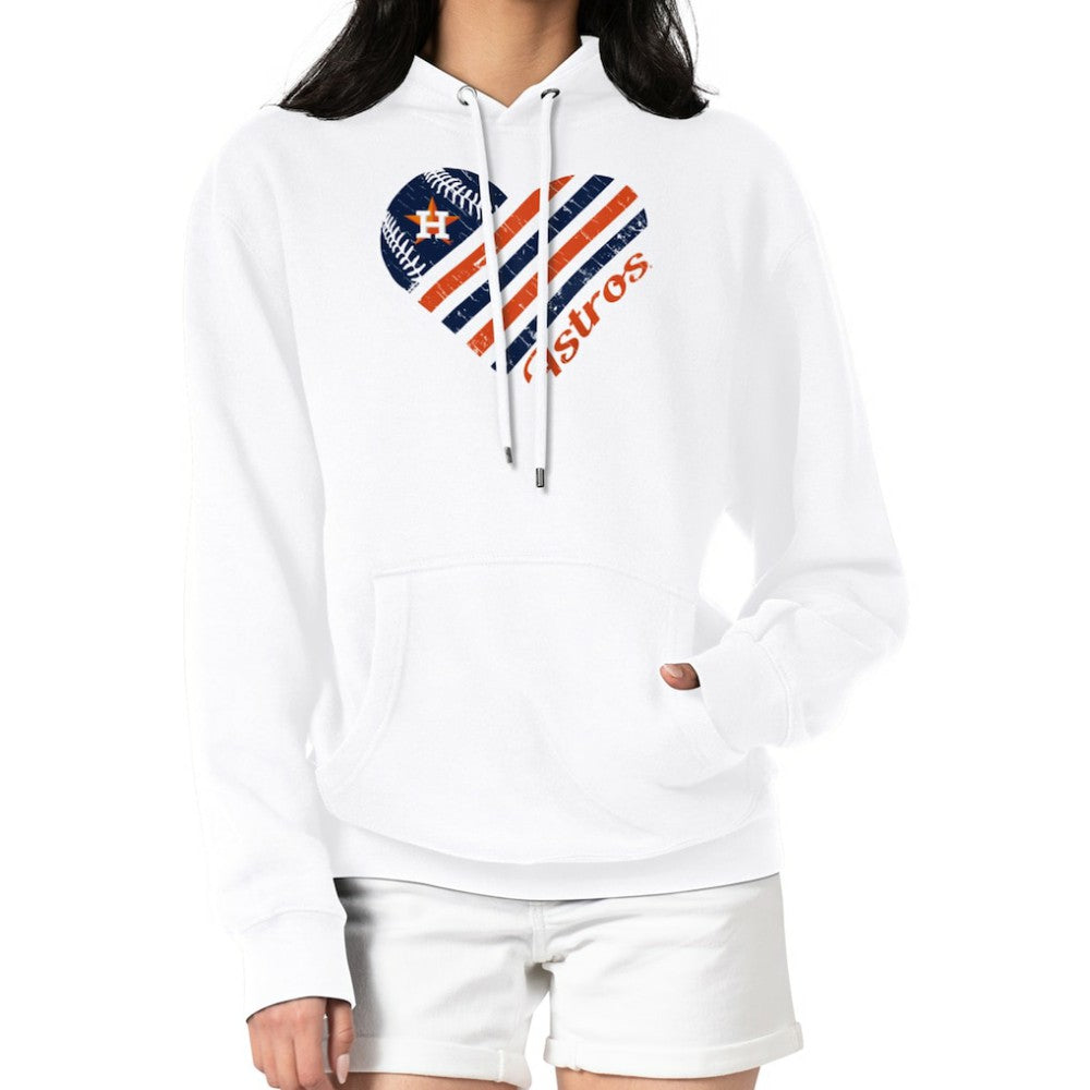 Houston Astros G-III 4Her by Carl Banks Women's Heart Fleece Pullover Hoodie - MLB Hoodies