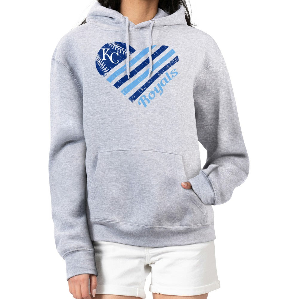 Kansas City Royals G-III 4Her by Carl Banks Women's Heart Fleece Pullover Hoodie - MLB Hoodies