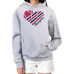 Los Angeles Angels G-III 4Her by Carl Banks Women's Heart Fleece Pullover Hoodie - MLB Hoodies