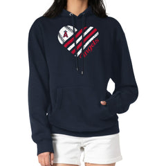 Los Angeles Angels G-III 4Her by Carl Banks Women's Heart Fleece Pullover Hoodie - MLB Hoodies