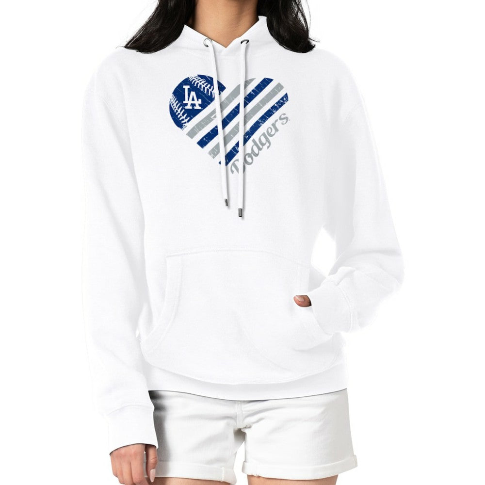 Los Angeles Dodgers G-III 4Her by Carl Banks Women's Heart Fleece Pullover Hoodie - MLB Hoodies