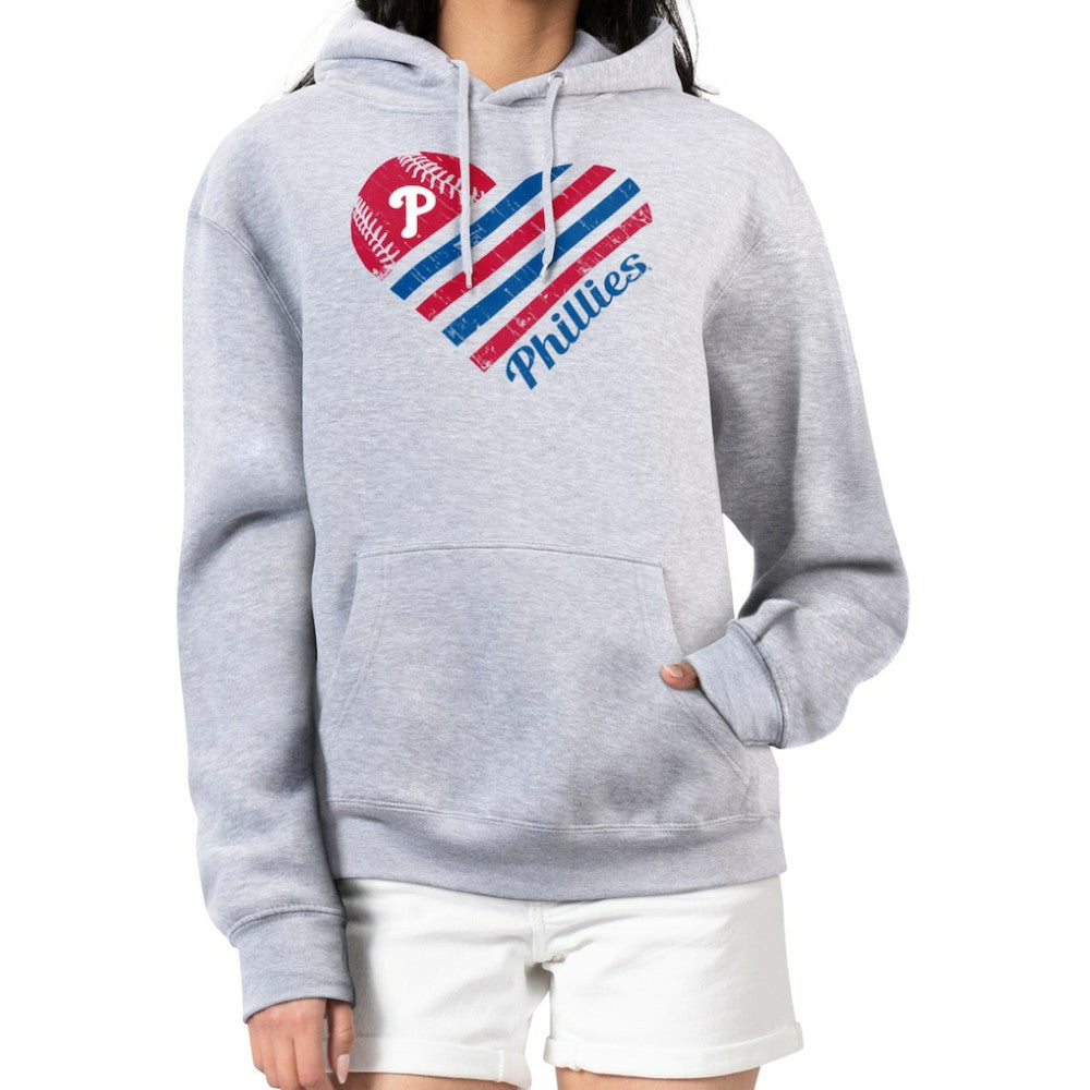 Philadelphia Phillies G-III 4Her by Carl Banks Women's Heart Fleece Pullover Hoodie - MLB Hoodies