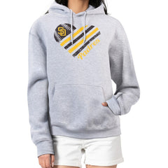 San Diego Padres G-III 4Her by Carl Banks Women's Heart Fleece Pullover Hoodie - MLB Hoodies