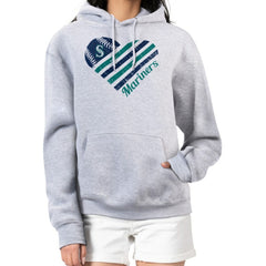 Seattle Mariners G-III 4Her by Carl Banks Women's Heart Fleece Pullover Hoodie - MLB Hoodies