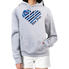 Toronto Blue Jays G-III 4Her by Carl Banks Women's Heart Fleece Pullover Hoodie - MLB Hoodies