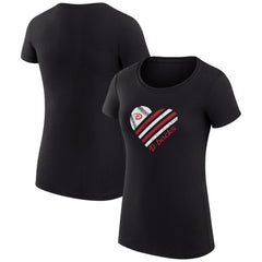 Arizona Diamondbacks G-III 4Her by Carl Banks Women's Super-Slim Fit Lightweight Heart Graphic T-Shirt - MLB T-shirts
