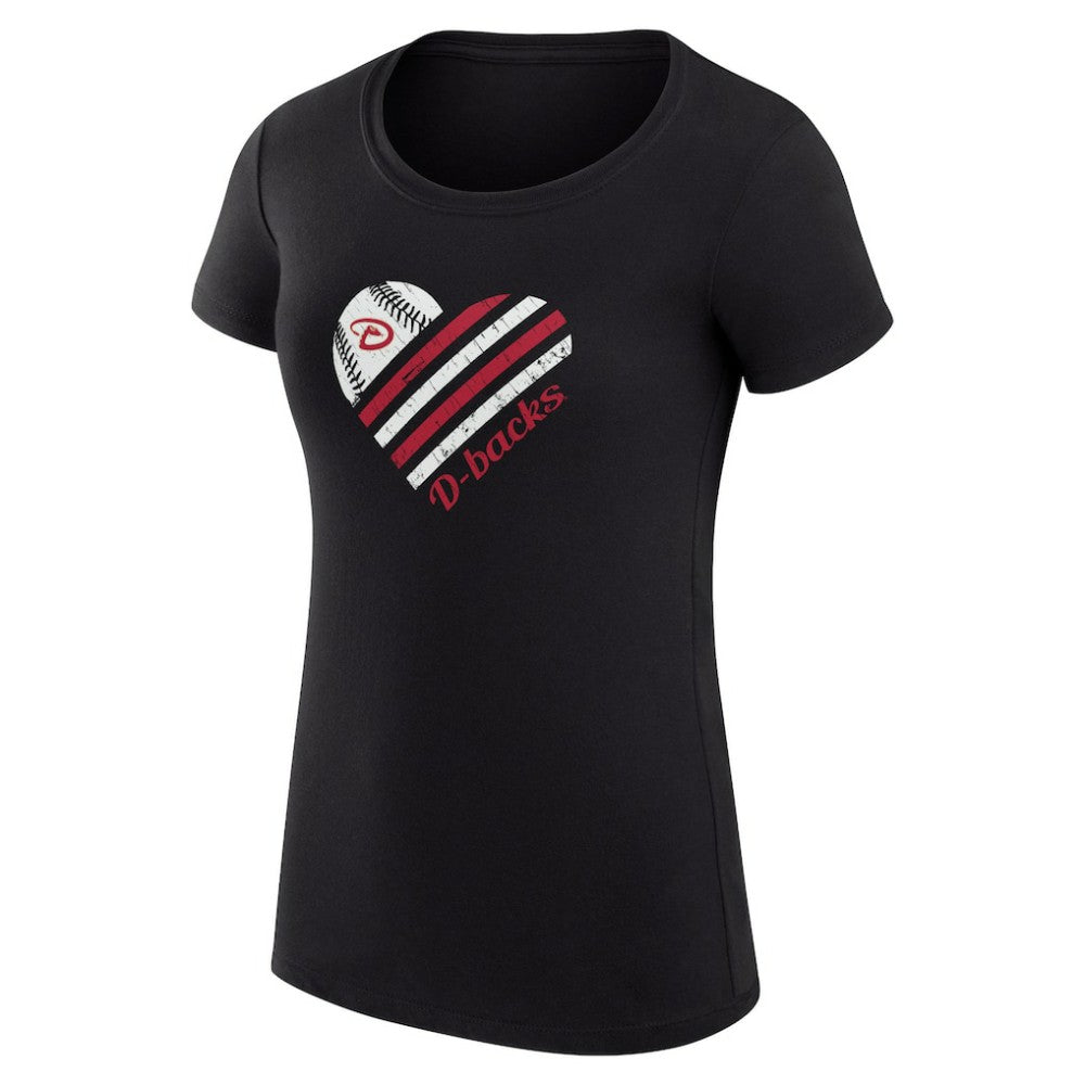 Arizona Diamondbacks G-III 4Her by Carl Banks Women's Super-Slim Fit Lightweight Heart Graphic T-Shirt - MLB T-shirts