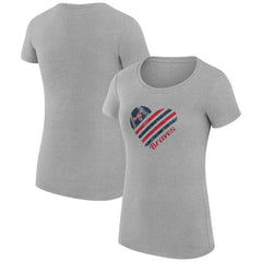 Atlanta Braves G-III 4Her by Carl Banks Women's Super-Slim Fit Lightweight Heart Graphic T-Shirt - MLB T-shirts