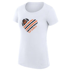 Baltimore Orioles G-III 4Her by Carl Banks Women's Super-Slim Fit Lightweight Heart Graphic T-Shirt - MLB T-shirts