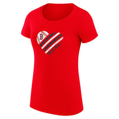 Boston Red Sox G-III 4Her by Carl Banks Women's Super-Slim Fit Lightweight Heart Graphic T-Shirt - MLB T-shirts