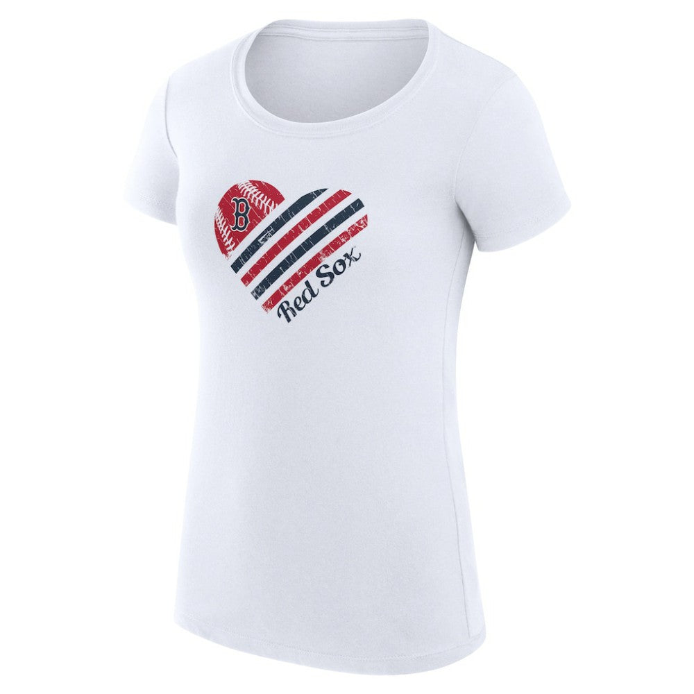 Boston Red Sox G-III 4Her by Carl Banks Women's Super-Slim Fit Lightweight Heart Graphic T-Shirt - MLB T-shirts