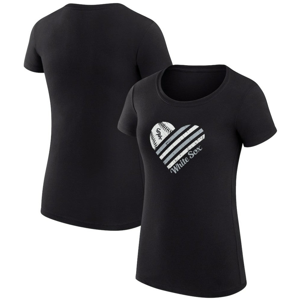 Chicago White Sox G-III 4Her by Carl Banks Women's Super-Slim Fit Lightweight Heart Graphic T-Shirt - MLB T-shirts