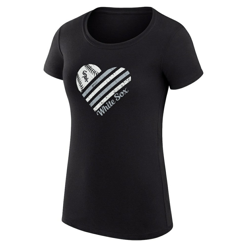 Chicago White Sox G-III 4Her by Carl Banks Women's Super-Slim Fit Lightweight Heart Graphic T-Shirt - MLB T-shirts