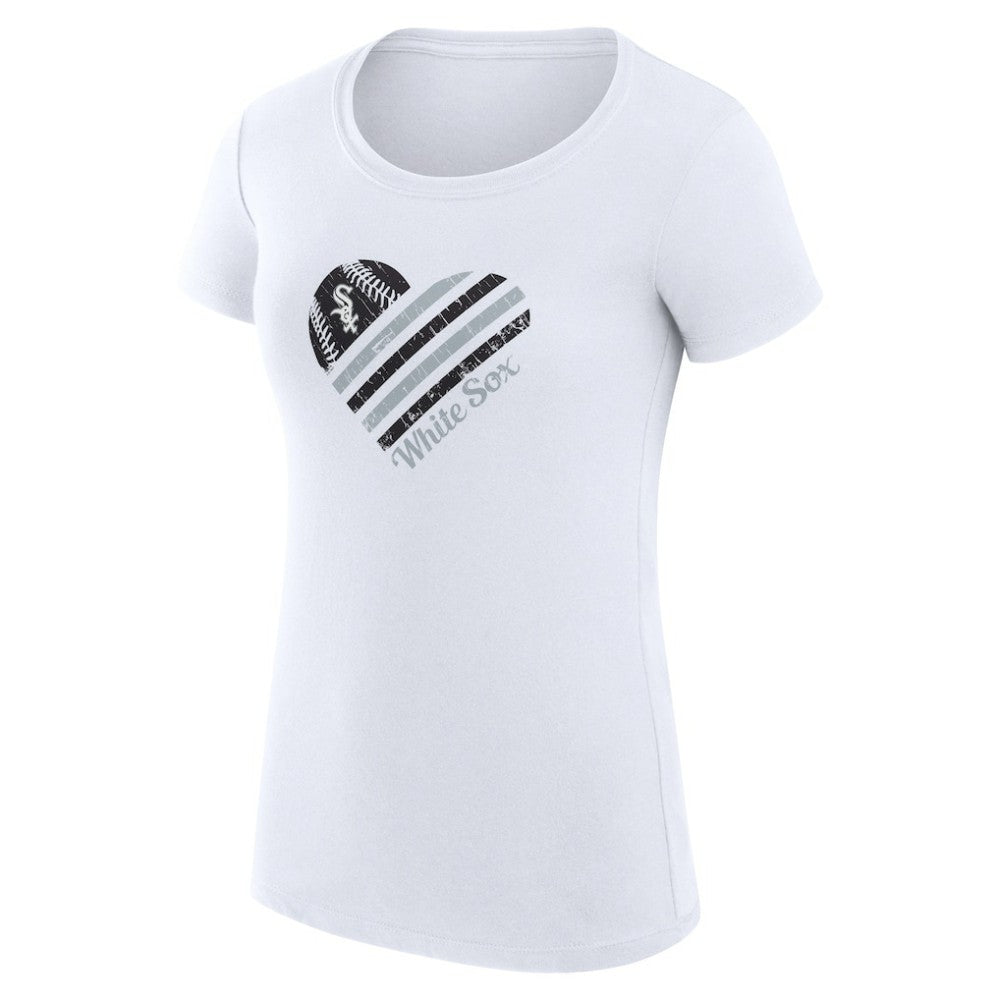 Chicago White Sox G-III 4Her by Carl Banks Women's Super-Slim Fit Lightweight Heart Graphic T-Shirt - MLB T-shirts