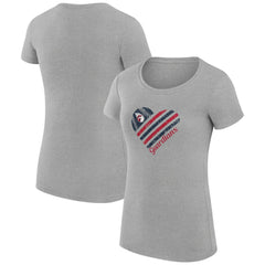 Cleveland Guardians G-III 4Her by Carl Banks Women's Super-Slim Fit Lightweight Heart Graphic T-Shirt - MLB T-shirts