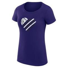 Colorado Rockies G-III 4Her by Carl Banks Women's Super-Slim Fit Lightweight Heart Graphic T-Shirt - MLB T-shirts