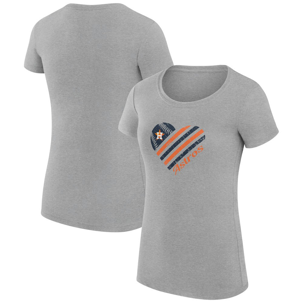 Houston Astros G-III 4Her by Carl Banks Women's Super-Slim Fit Lightweight Heart Graphic T-Shirt - MLB T-shirts