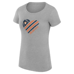 Houston Astros G-III 4Her by Carl Banks Women's Super-Slim Fit Lightweight Heart Graphic T-Shirt - MLB T-shirts