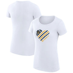 Milwaukee Brewers G-III 4Her by Carl Banks Women's Super-Slim Fit Lightweight Heart Graphic T-Shirt - MLB T-shirts