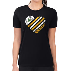 Athletics G-III 4Her by Carl Banks Women's Super-Slim Fit Lightweight Heart Graphic T-Shirt - MLB T-shirts