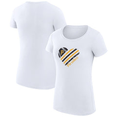 Pittsburgh Pirates G-III 4Her by Carl Banks Women's Super-Slim Fit Lightweight Heart Graphic T-Shirt - MLB T-shirts