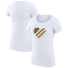San Diego Padres G-III 4Her by Carl Banks Women's Super-Slim Fit Lightweight Heart Graphic T-Shirt - MLB T-shirts