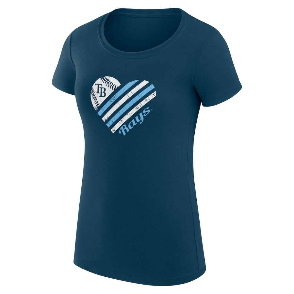 Tampa Bay Rays G-III 4Her by Carl Banks Women's Super-Slim Fit Lightweight Heart Graphic T-Shirt - MLB T-shirts