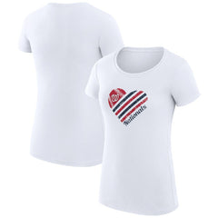 Washington Nationals G-III 4Her by Carl Banks Women's Super-Slim Fit Lightweight Heart Graphic T-Shirt - MLB T-shirts