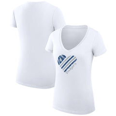 Los Angeles Dodgers G-III 4Her by Carl Banks Women's Super-Slim Fit Lightweight Heart V-Neck T-Shirt - MLB T-shirts
