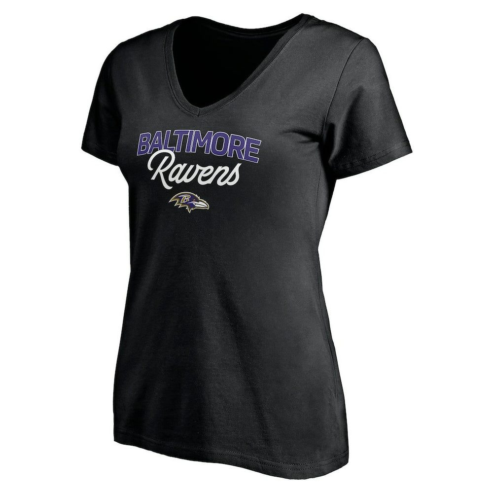 Baltimore Ravens Women's Depth Chart V-Neck T-Shirt | NFL Discount