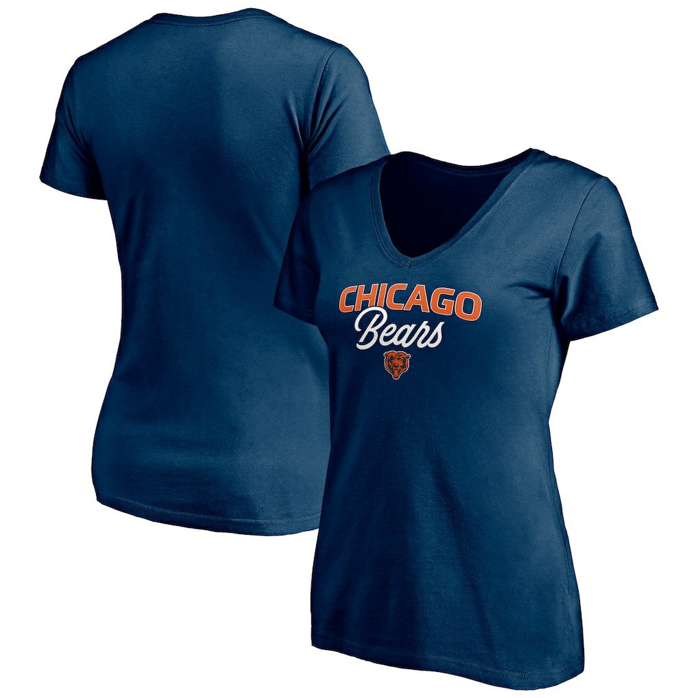 Chicago Bears Women's Depth Chart V-Neck T-Shirt | NFL Near me