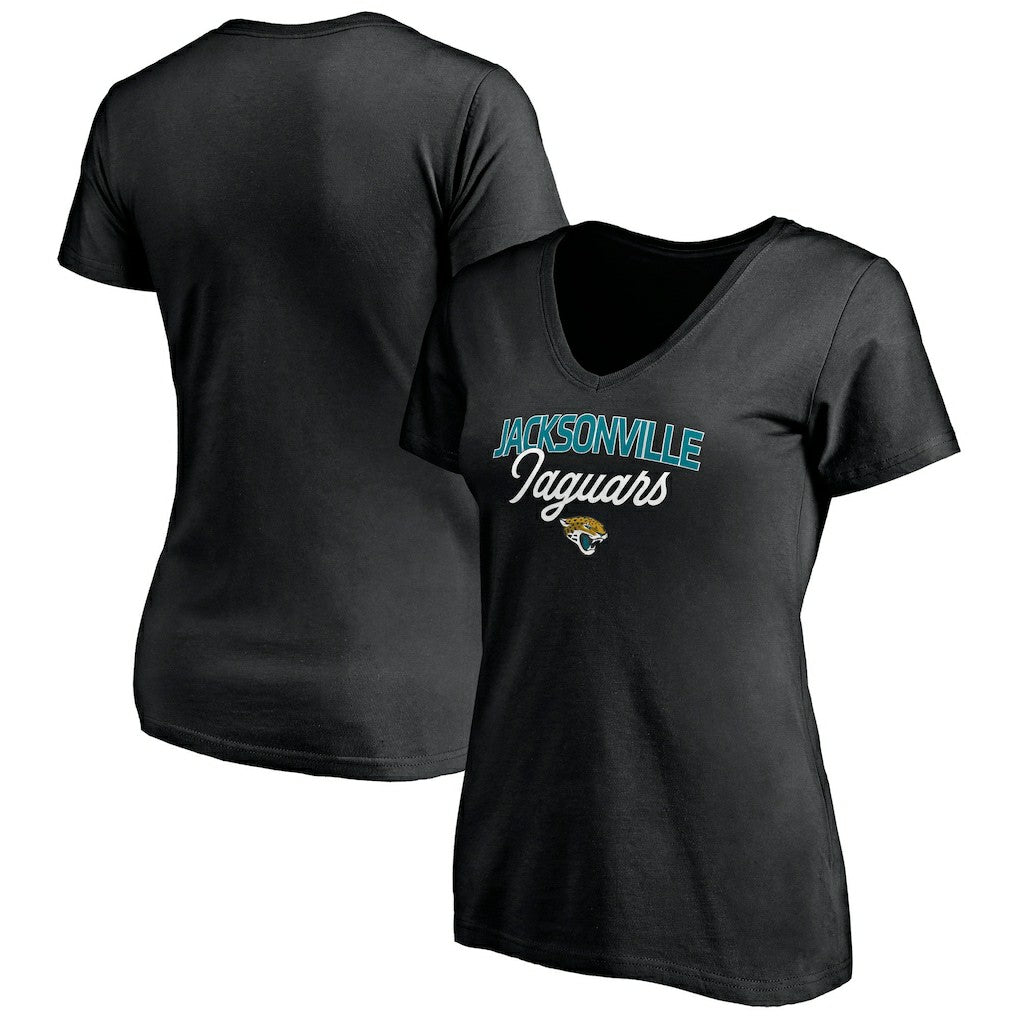 Jacksonville Jaguars Women's Depth Chart V-Neck T-Shirt | NFL Sale