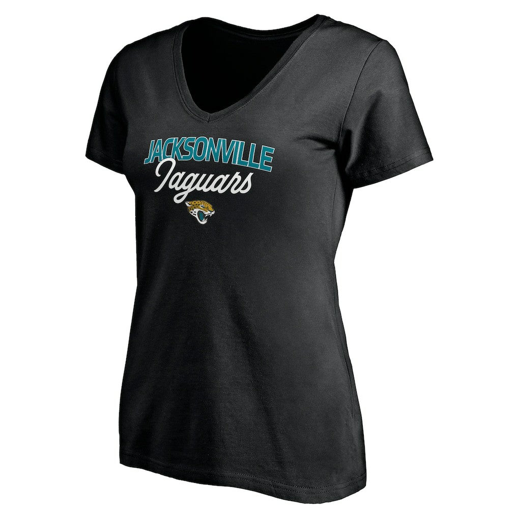Jacksonville Jaguars Women's Depth Chart V-Neck T-Shirt | NFL Sale