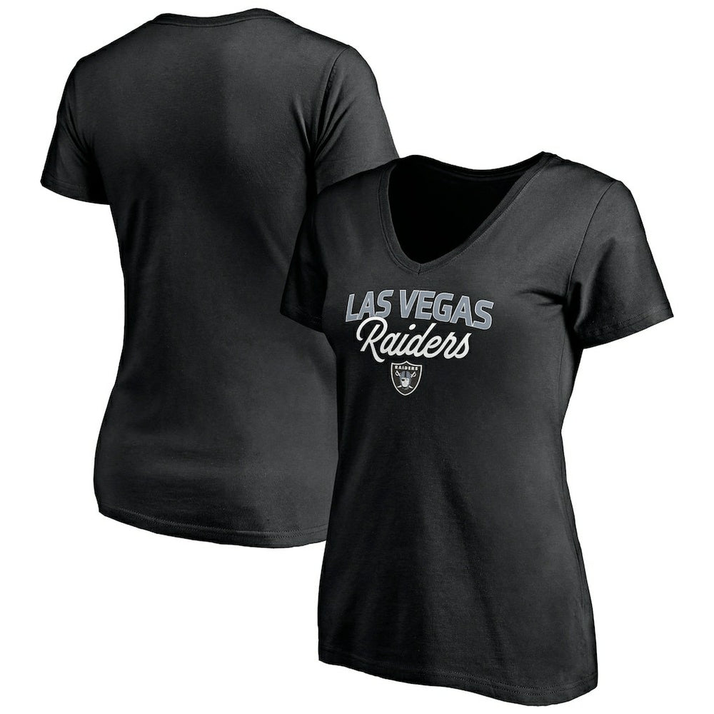 Las Vegas Raiders Women's Depth Chart V-Neck T-Shirt | NFL On sale