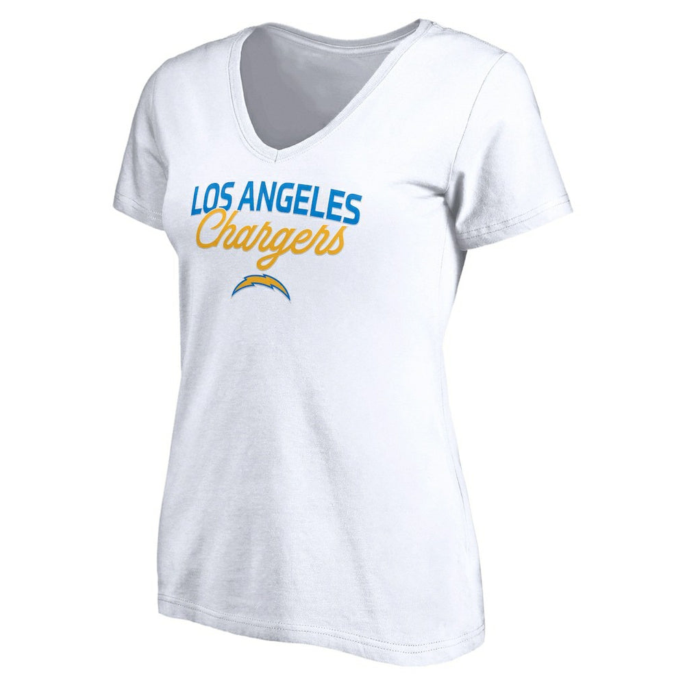 Los Angeles Chargers Women's Depth Chart V-Neck T-Shirt | NFL US