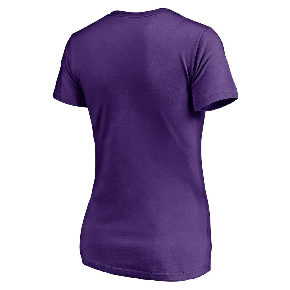 Minnesota Vikings Women's Depth Chart V-Neck T-Shirt | NFL Outlet