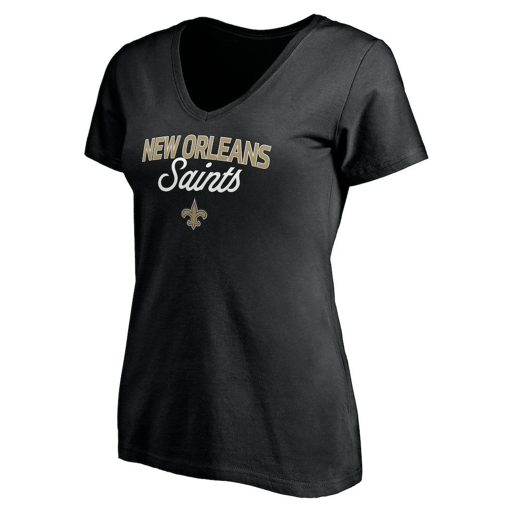 New Orleans Saints Women's Depth Chart V-Neck T-Shirt | NFL On sale
