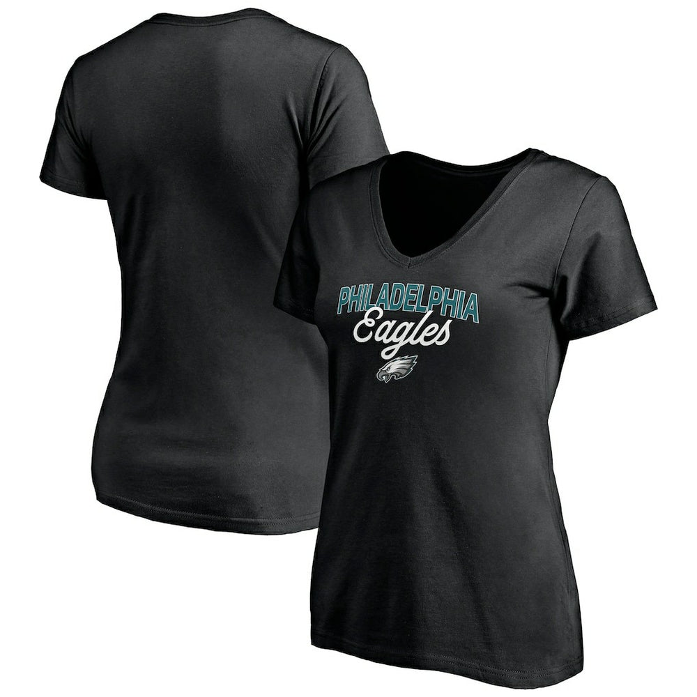 Philadelphia Eagles Women's Depth Chart V-Neck T-Shirt | NFL Outlet