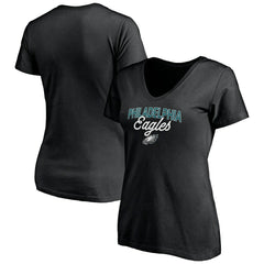 Philadelphia Eagles Women's Depth Chart V-Neck T-Shirt | NFL Outlet