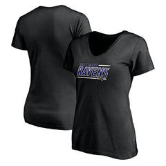 Baltimore Ravens Women's Mascot In Bounds V-Neck T-Shirt | NFL Discount