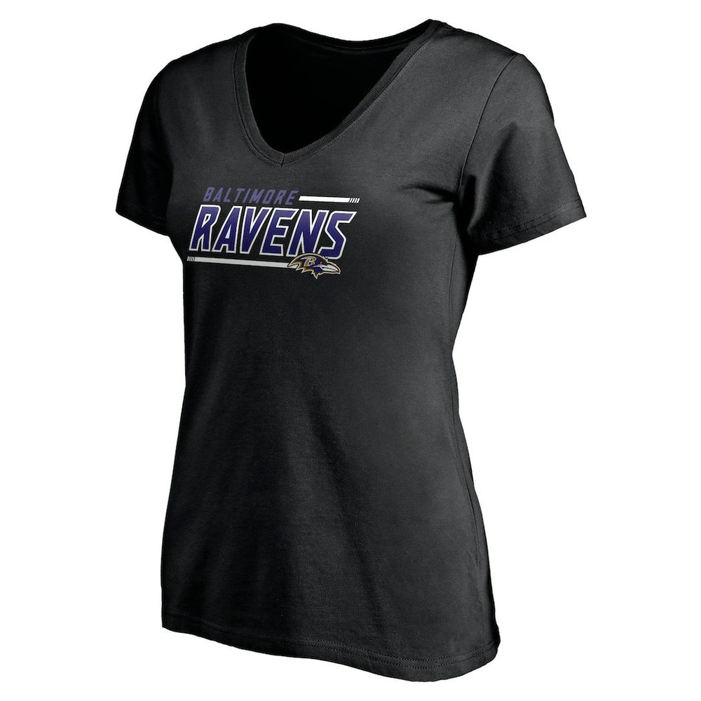 Baltimore Ravens Women's Mascot In Bounds V-Neck T-Shirt | NFL Discount