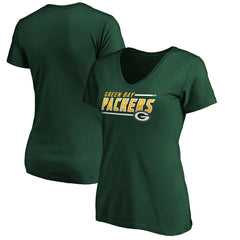 Green Bay Packers Women's Mascot In Bounds V-Neck T-Shirt | NFL Discount