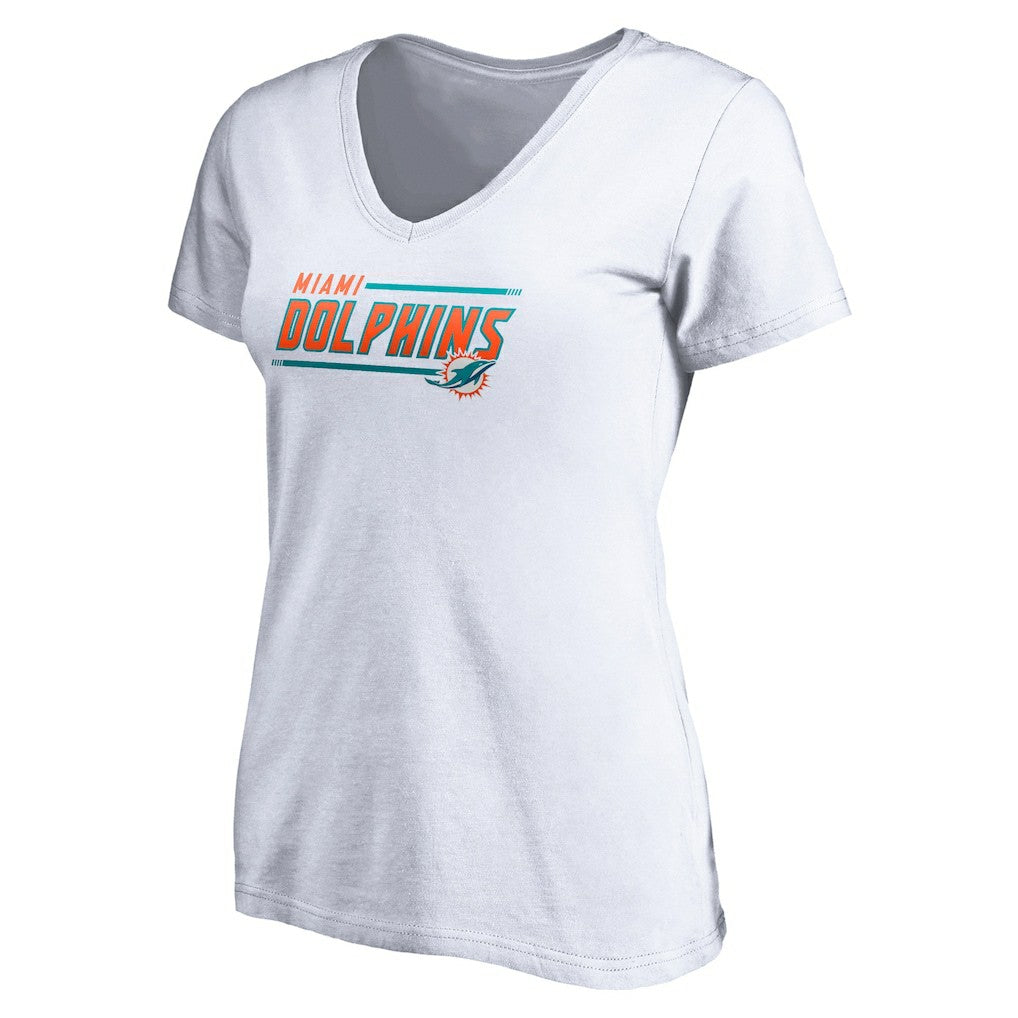 Miami Dolphins Women's Mascot In Bounds V-Neck T-Shirt | NFL Sale