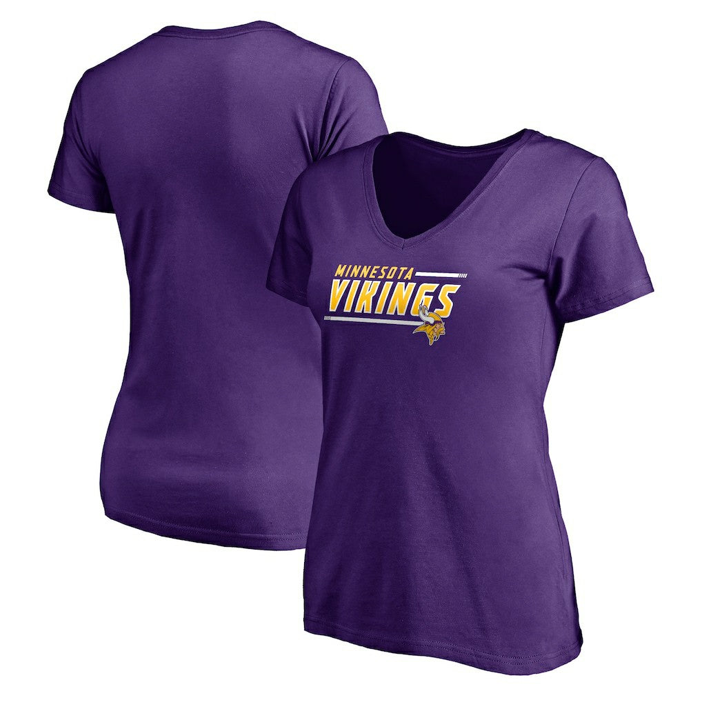 Minnesota Vikings Women's Mascot In Bounds V-Neck T-Shirt | NFL Outlet