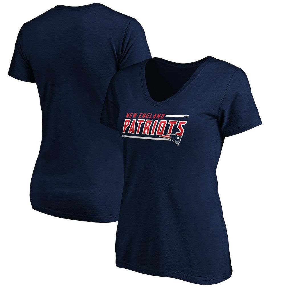 New England Patriots Women's Mascot In Bounds V-Neck T-Shirt | NFL US