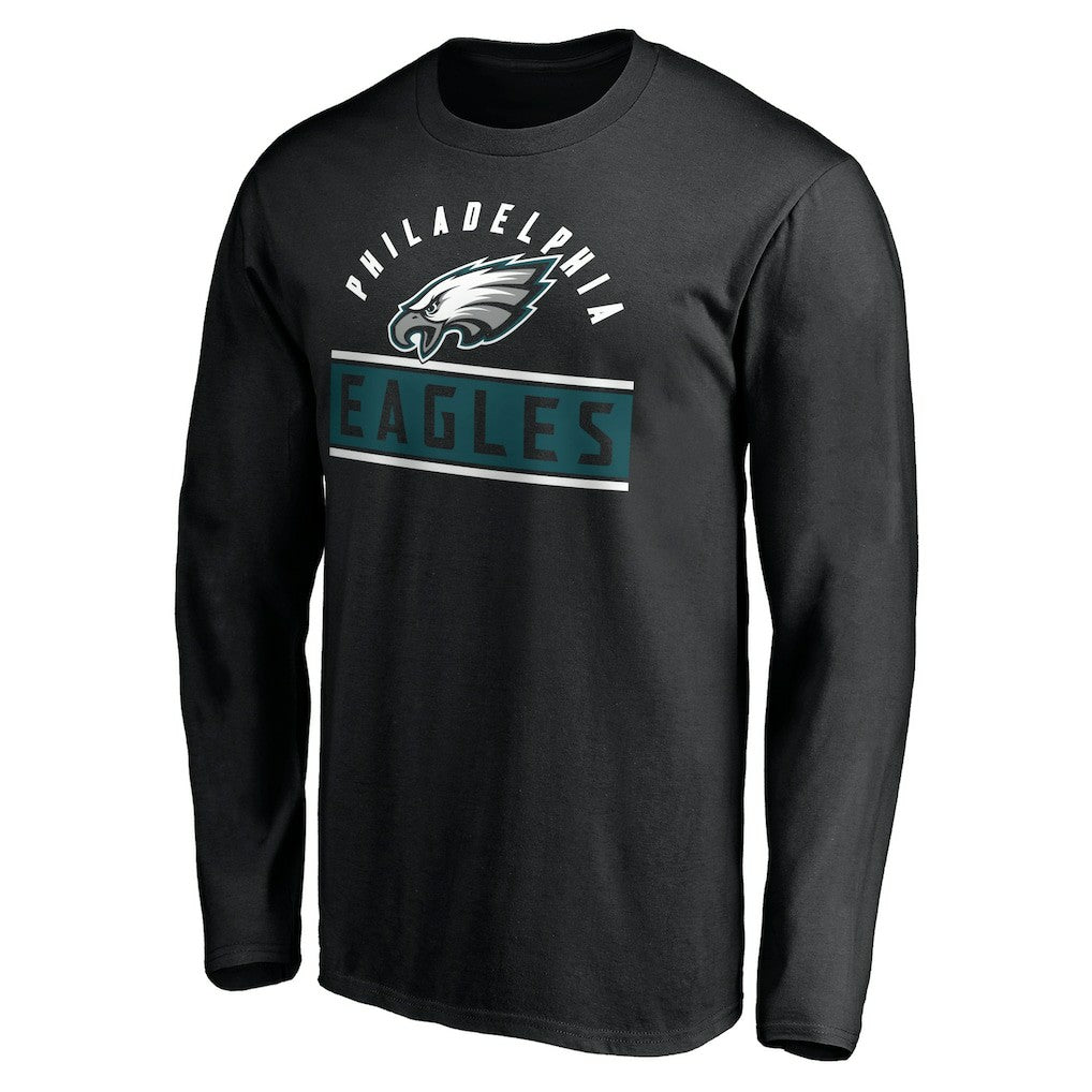 Philadelphia Eagles Team Arch Knockout Long Sleeve T-Shirt | NFL New